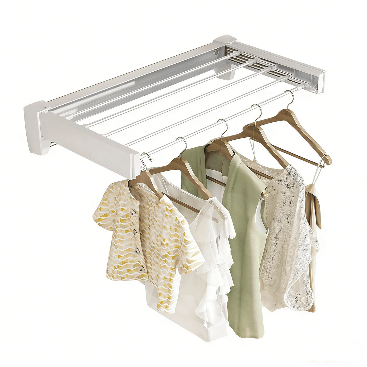 Séchoir À Linge Mural Rétractable Et Pliable En Aluminium De 70/100 Cm, Supporte Jusqu'À 60 Lb, Idéal Pour Les Chambres, Les Balcons Et Les Salles De Bain