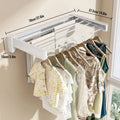 Séchoir À Linge Mural Rétractable Et Pliable En Aluminium De 70/100 Cm, Supporte Jusqu'À 60 Lb, Idéal Pour Les Chambres, Les Balcons Et Les Salles De Bain