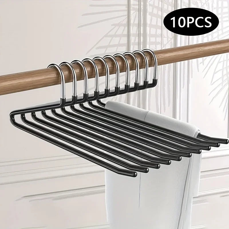 Cintre Pour Pantalons En Forme De Z D'Oie Peu Encombrant, 10 Pièces, Matériau Métallique Durable, Rangement Multifonctionnel Pour Pantalons, Fournitures Ménagères