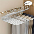 Cintre Pour Pantalons En Forme De Z D'Oie Peu Encombrant, 10 Pièces, Matériau Métallique Durable, Rangement Multifonctionnel Pour Pantalons, Fournitures Ménagères