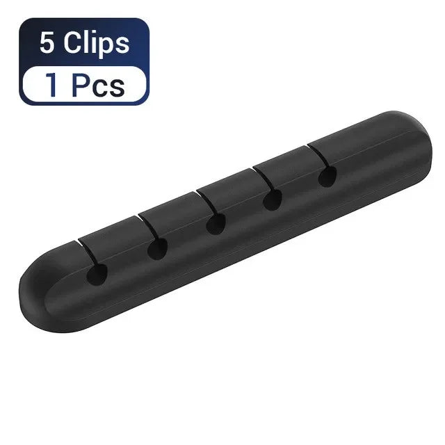 Organisateur De Câbles USB En Silicone, Enrouleur De Câble De Chargement USB, Clips De Gestion Bien Rangés Pour Bureau, Support De Câble Pour Souris, Accessoires Pour Écouteurs